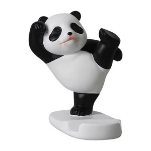 Bothyi - Encantadora Estatua De Panda, Soporte Para Teléfono De Escritorio, Resina Para Oficina, Mesa, Hogar, Pie