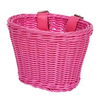 Ioensy - Cesta De Almacenamiento Para Manillar De Bicicleta Para Niños, Cesta Para Bicicleta, Accesorios De Instalación Fácil, Rosa Roja