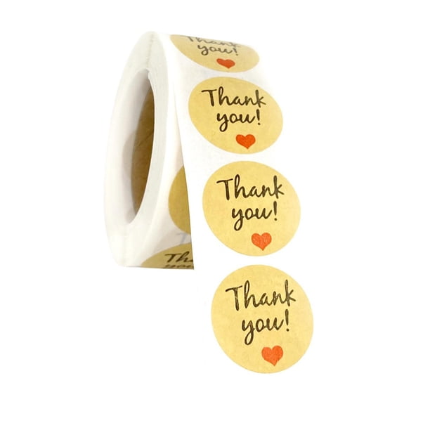 Paquete de 500 pegatinas de agradecimiento de 1 pulgada para pequeñas empresas, tarjetas de felicitación, bodas, cumpleaños, fiestas, decoración navid Estilo B