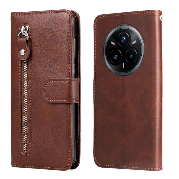 Funda con Cremallera para Realme 14 Pro Plus, Carcasa Cartera de Cuero PU con Soporte y Tarjetero