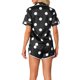 thumbnail image 3 of INSPIRE CHIC Conjunto de Pijama de Satén para Mujer Regreso a Clases Suave Manga Corta con Botones Ropa de Dormir con Bolsillo en el Pecho y Pantalones Cortos para Primavera Verano XS Puntos Negros, 3 of 6