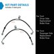 thumbnail image 2 of Juego de Mangueras de Freno TRQ Delanteras para Dodge Journey 2009-2020, 2 of 9