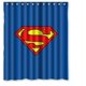 thumbnail image 1 of Cortina de ducha de baño con diseño de superhéroe Superman, con ganchos, tamaño 60 x 72 pulgadas, 1 of 3