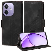 Carcasa Foxdock Oppo A5X 4G/5G De Cuero Pu, Diseño Acolchado Clásico, Protección Contra Caídas Y Rayones