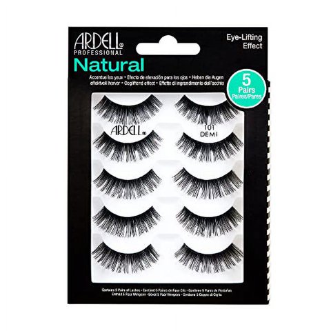 Pestañas Postizas Ardell Professional Natural 101 Negras Paquete De 5 Pares