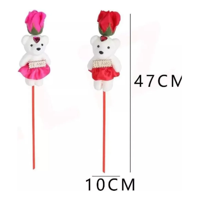 Genérico - Rosas Con Oso 6 Uds Regalo San Valentín