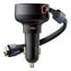 thumbnail image 3 of Cargador de smartphone para Auto Baseus Enjoyment Tipo C Con Cable Tipo C y Lightning - 60W - Negro, 3 of 8