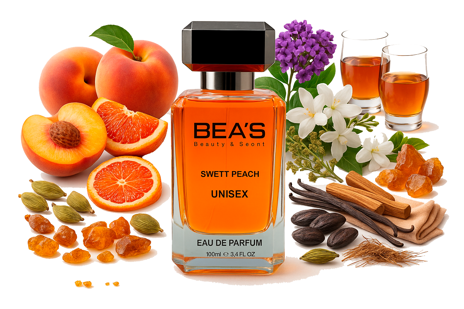 Beauty & Scent - Perfume Beas Sweet Peach Edp 100Ml Unisex