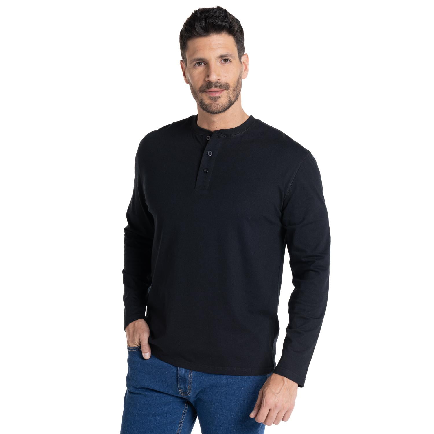 Kotting - Polera Manga Larga Jersey Botones Gris 2xl