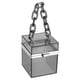 thumbnail image 1 of Uxcell Bolso Transparente para Mujer Bolso Cuadrado de Acrílico Negro Plata, 1 of 6
