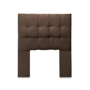 Dgb - Respaldo Cama 1,5 Plazas Felpa Chocolate Alicante Cp