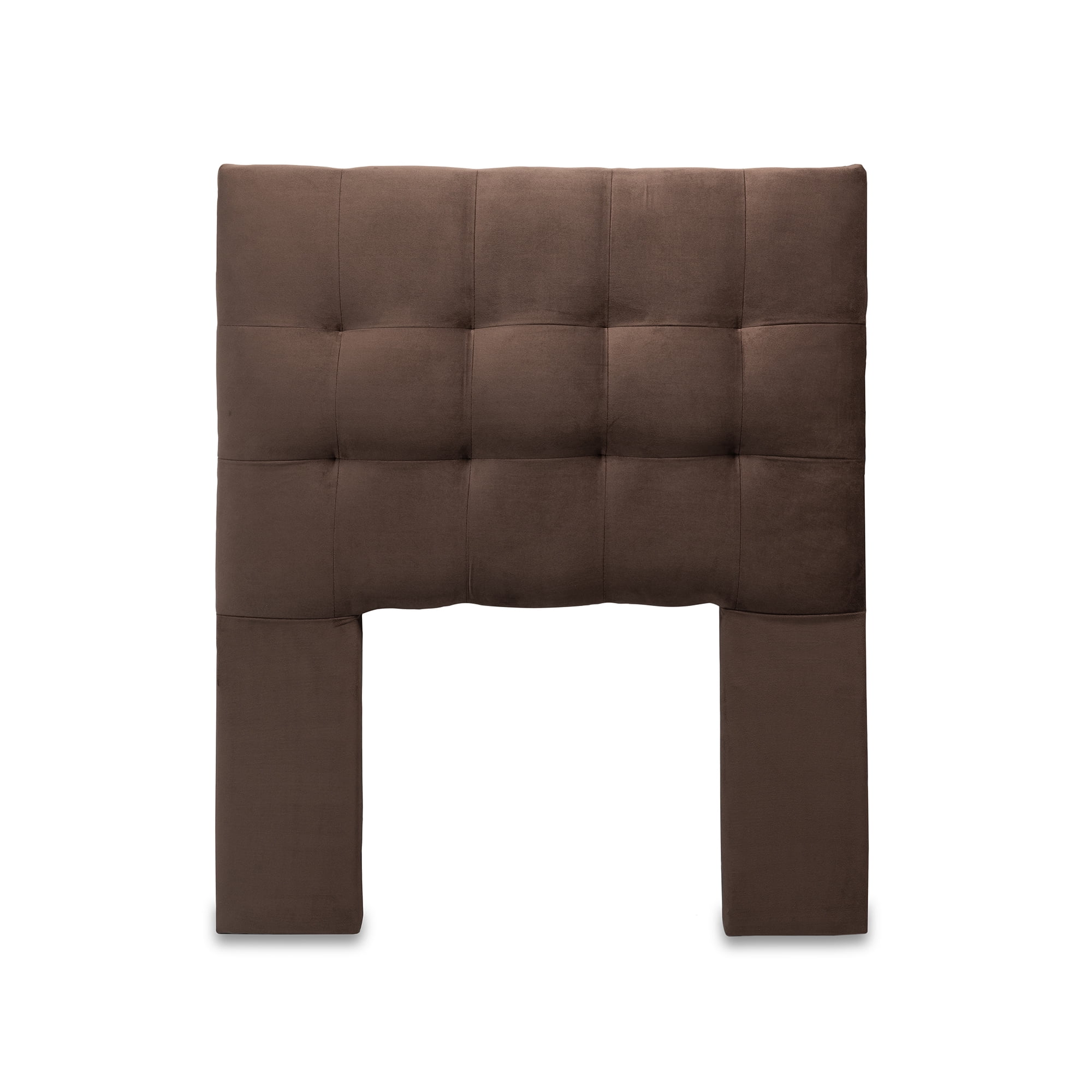 Dgb - Respaldo Cama 1 Plaza Felpa Chocolate Alicante Cp