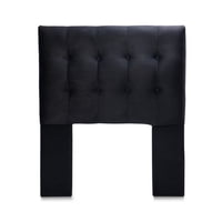 Dgb - Respaldo Cama 1 Plaza Felpa Negro Sevilla Cp