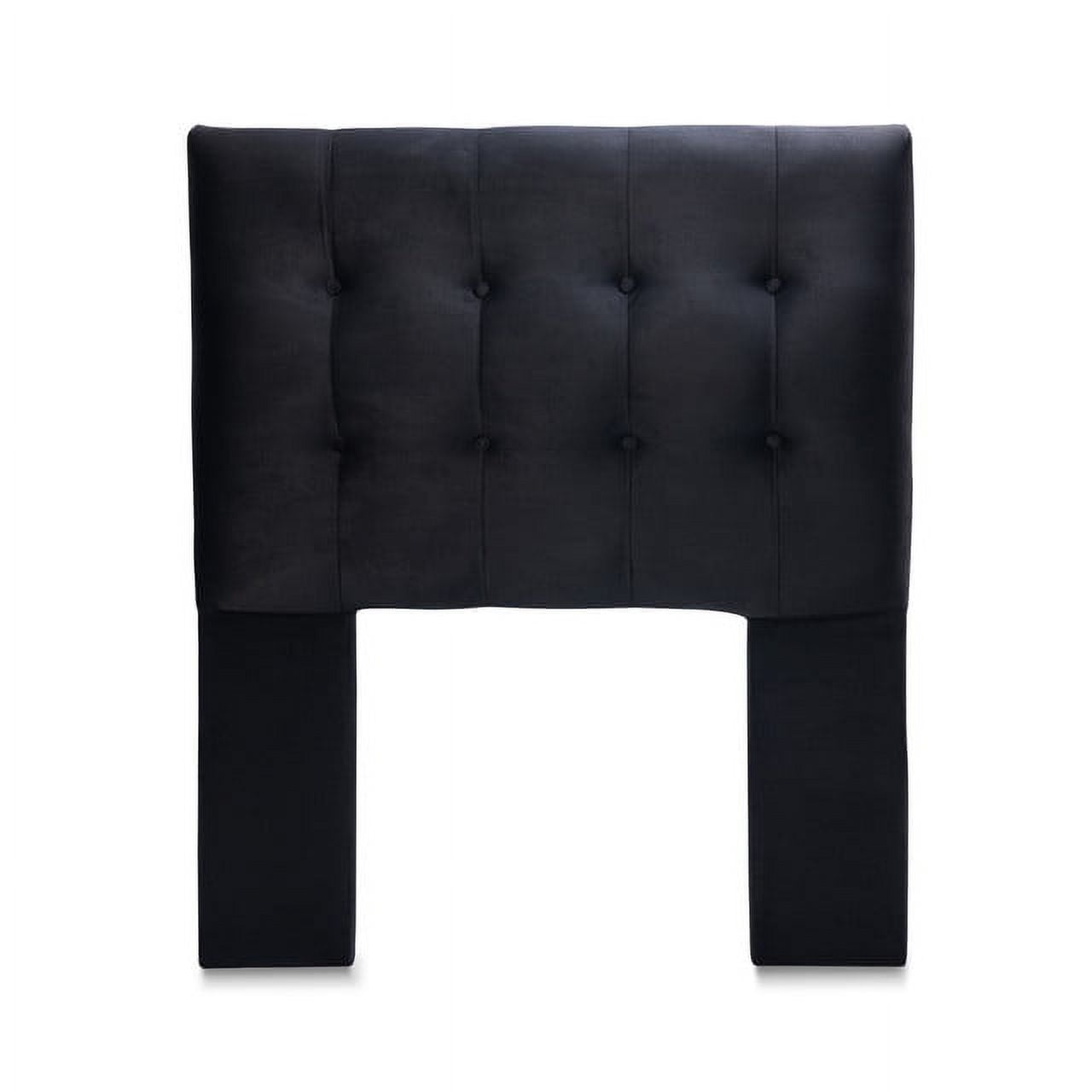 Dgb - Respaldo Cama 1 Plaza Felpa Negro Sevilla Cp