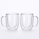 thumbnail image 2 of Set 2 Tazas Vidrio Doble Pared 300ml Borosilicato Cafe, 2 of 4