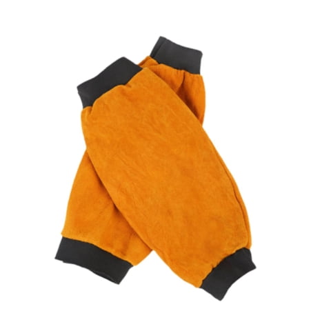 Ioensy - 2 Fundas De Soldadura De Cuero Sintético Para Brazo De Soldadura, Color Amarillo, Para Camping Industrial.