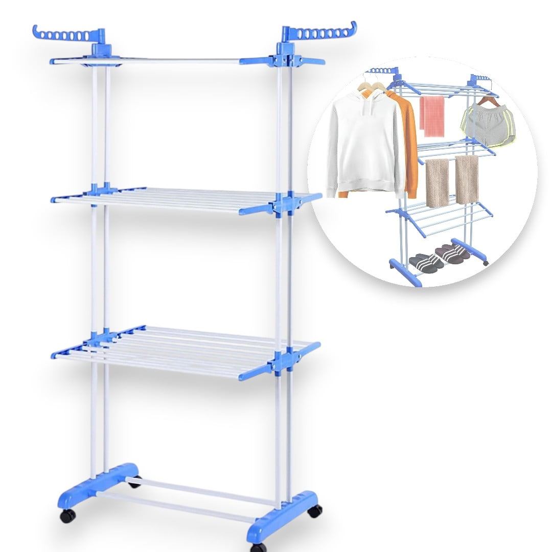 Genérico - Tendedero 3 Niveles Colgador Ropa Organizador Plegable