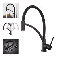 Genérico - Grifo Llave Lavaplatos De Lujo Monomando Cocina Acero Negro