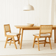 thumbnail image 3 of Pack de 2 Sillas Aura de Rattan con Asiento de Tela - Natural Beige, 3 of 7