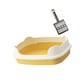 thumbnail image 5 of Caja de arena para gatos de entrada baja para gatos domésticos, caja de arena portátil resistente, fácil de limpiar, caja de arena, caja de arena para Amarillo, 5 of 5