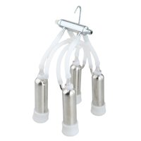 Magideal - Juego De Taza De Leche Con Racimo De Ordeño, Fácil De Colgar Y Transportar, Suave Y Grueso Para Máquina De Ordeño Con Bomba De Vacío, Ordeñador Recole Plata
