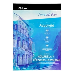 Block Artístico Acuarela A4, 20H Sense Of Color. Torre