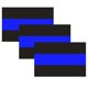 thumbnail image 1 of Calcomanías para parachoques, paquete de 3, reflectantes, con línea azul fina, estilo policía, 1 of 7