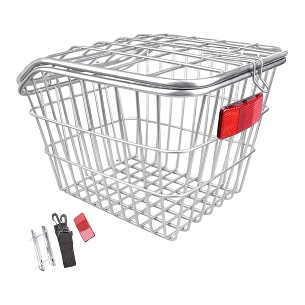 Cesta trasera para bicicleta, cesta para bicicletas, cesta ligera y práctica para bicicletas, accesorios para montar en bicicleta de montaña y carrete Con tapa