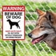 thumbnail image 5 of Señal de advertencia de "Cuidado con el perro", señales de advertencia para perros, perro guardián de guardia en vallas, señal de patio, mantener la puerta cerrada, no entrar sin permiso o sin la pres, 5 of 7