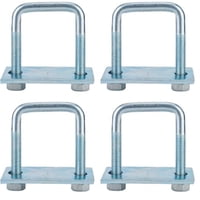 Xusx111 - Kit De Abrazadera De Resorte De Hoja De 4 Paquetes, Abrazaderas De Resorte De Hoja De 12 * 40 * 80 Mm Para Camión, Cerraduras De Muelles Cuadrado U-Perno Para Remolque - Se Ajusta A Muelles