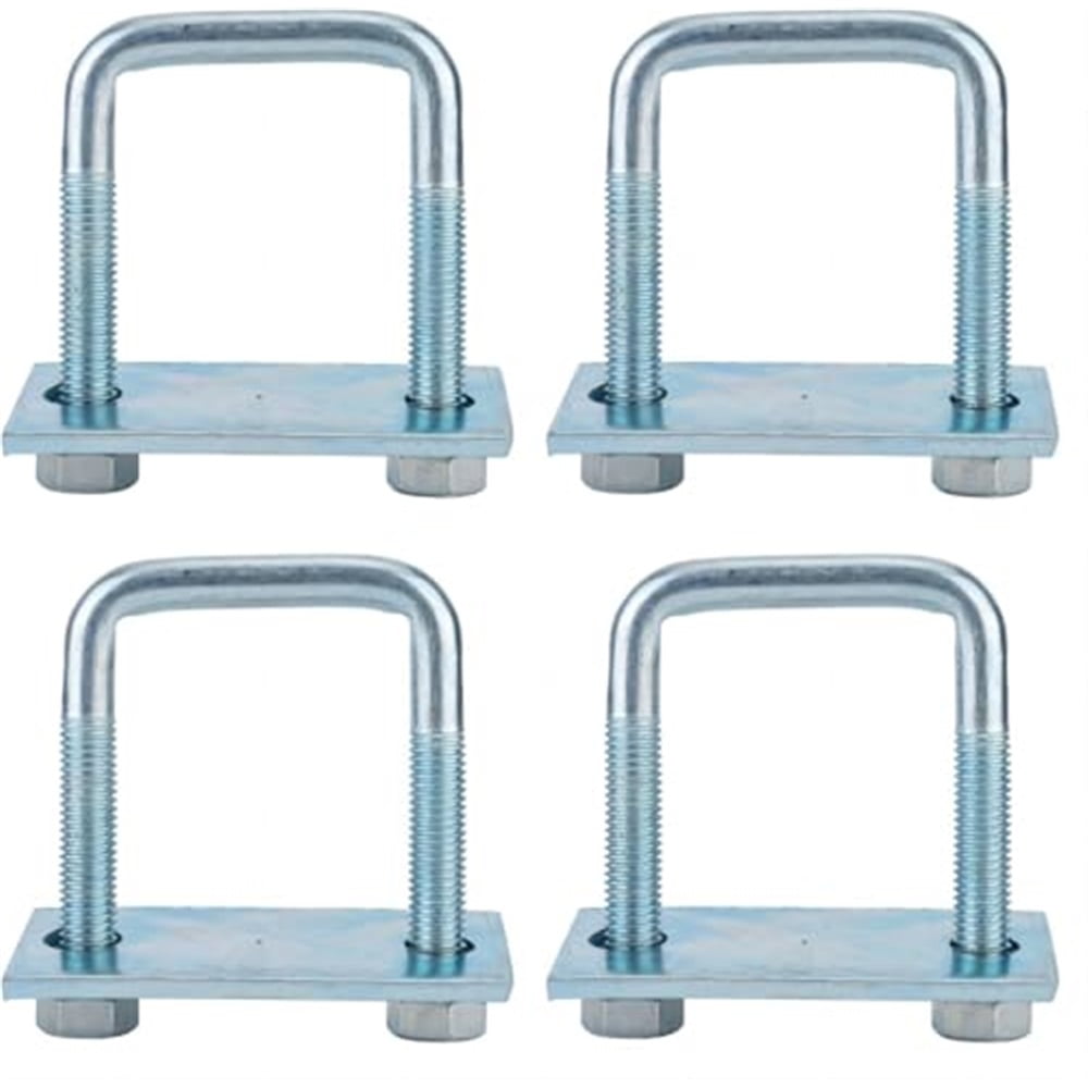 Xusx111 - Kit De Abrazadera De Resorte De Hoja De 4 Paquetes, Abrazaderas De Resorte De Hoja De 12 * 40 * 80 Mm Para Camión, Cerraduras De Muelles Cuadrado U-perno Para Remolque - Se Ajusta A Muelles