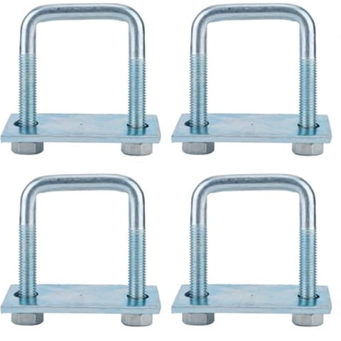 Xusx111 - Kit De Abrazadera De Resorte De Hoja De 4 Paquetes, Abrazaderas De Resorte De Hoja De 12 * 40 * 80 Mm Para Camión, Cerraduras De Muelles Cuadrado U-Perno Para Remolque - Se Ajusta A Muelles