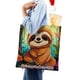 thumbnail image 4 of Sloth Bolso de tela con estampado de lienzo para mujer, bolsa de compras reutilizable y estética, con cremallera interior, regalo para mujer,38*45cm., 4 of 6