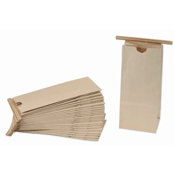 Bolsas de café JA Kitchens Kraft de 1/2 libra, 50 unidades, color marrón