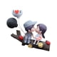thumbnail image 1 of Decoración de coche, lindas parejas de dibujos animados, figuras de acción, miniaturas de pareja besándose, adorno de globo, para regalos de niñas y f Tenedor de árbol gris, 1 of 5