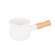 thumbnail image 1 of Cazo para Leche FYUEROPA 500 ml Blanco con Esmalte y Mango de Madera, 1 of 5