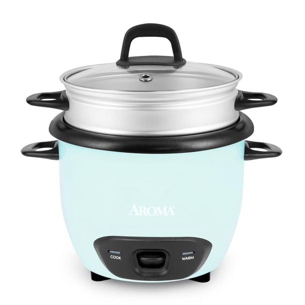 AROMA® Olla Arrocera y para Granos de 6 Tazas Cocidas / 1.5 Qt. (ARC-743-1NGBL), Azul Claro