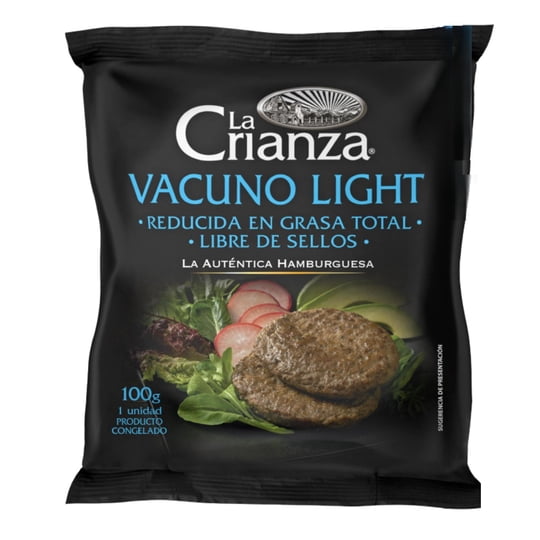 Hamburguesa De Vacuno Light Premium 100 g La Crianza