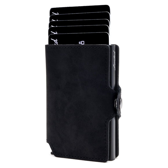 Billetera - Slim Black - Negro, Con monedero