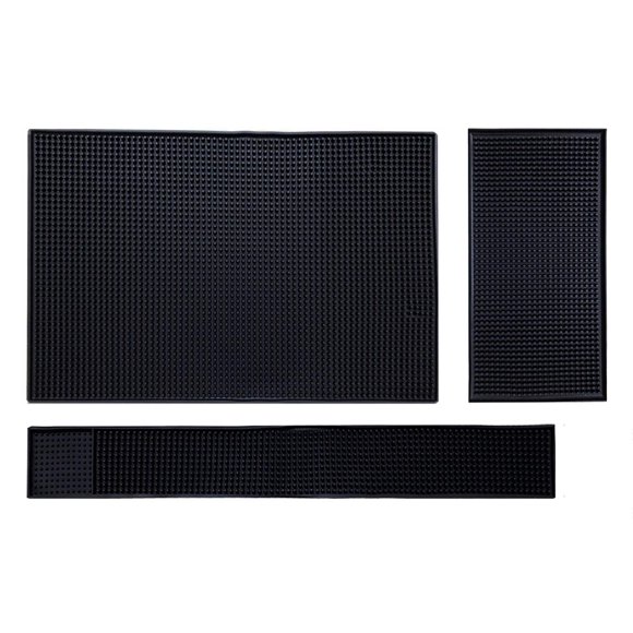 Juego de alfombrillas de bar IMIYOKU Rubber Bar Service Derrames Mat (negras)