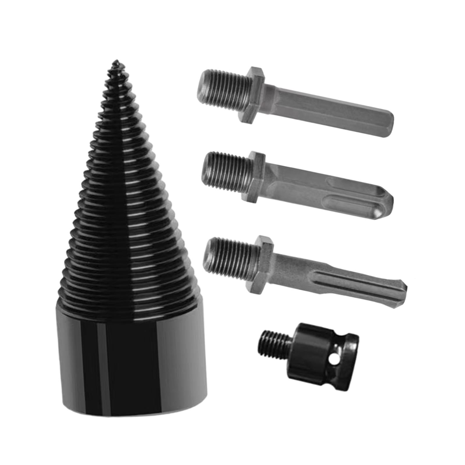 Magideal - Broca Giratoria De Alta Velocidad Para Leña, Herramienta De Corte De Madera Con Cuña Para Romper Madera, Controlador De Cono De División De Leña Para 32mm