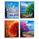thumbnail image 5 of Póster De Arte De Pared De Pintura De Impresión De Lienzo Sin Marco De 4 Paneles 4 Estaciones, 5 of 5
