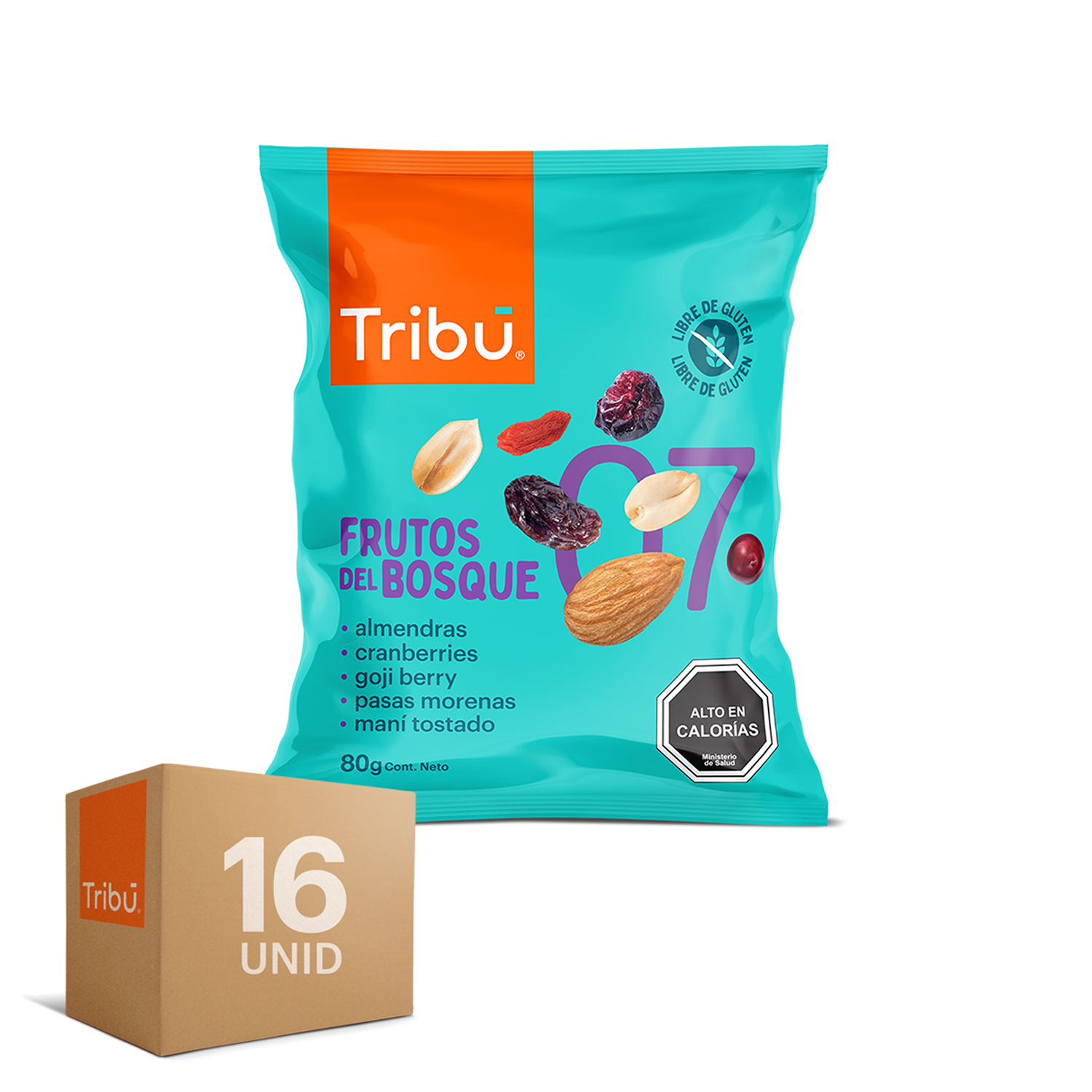 Tribu - Caja Mix C 80 Grs Frutos Del Bosque Mn 16 Un. (A)