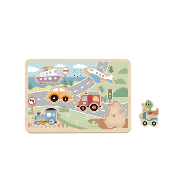 Puzzle de Encaje Transportes con Sonido Tooky Toy
