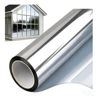 Genérica - Privacidad Vinilos Espejo Pelicula Para Ventanas - Plateado 60Cm*5Mtrs