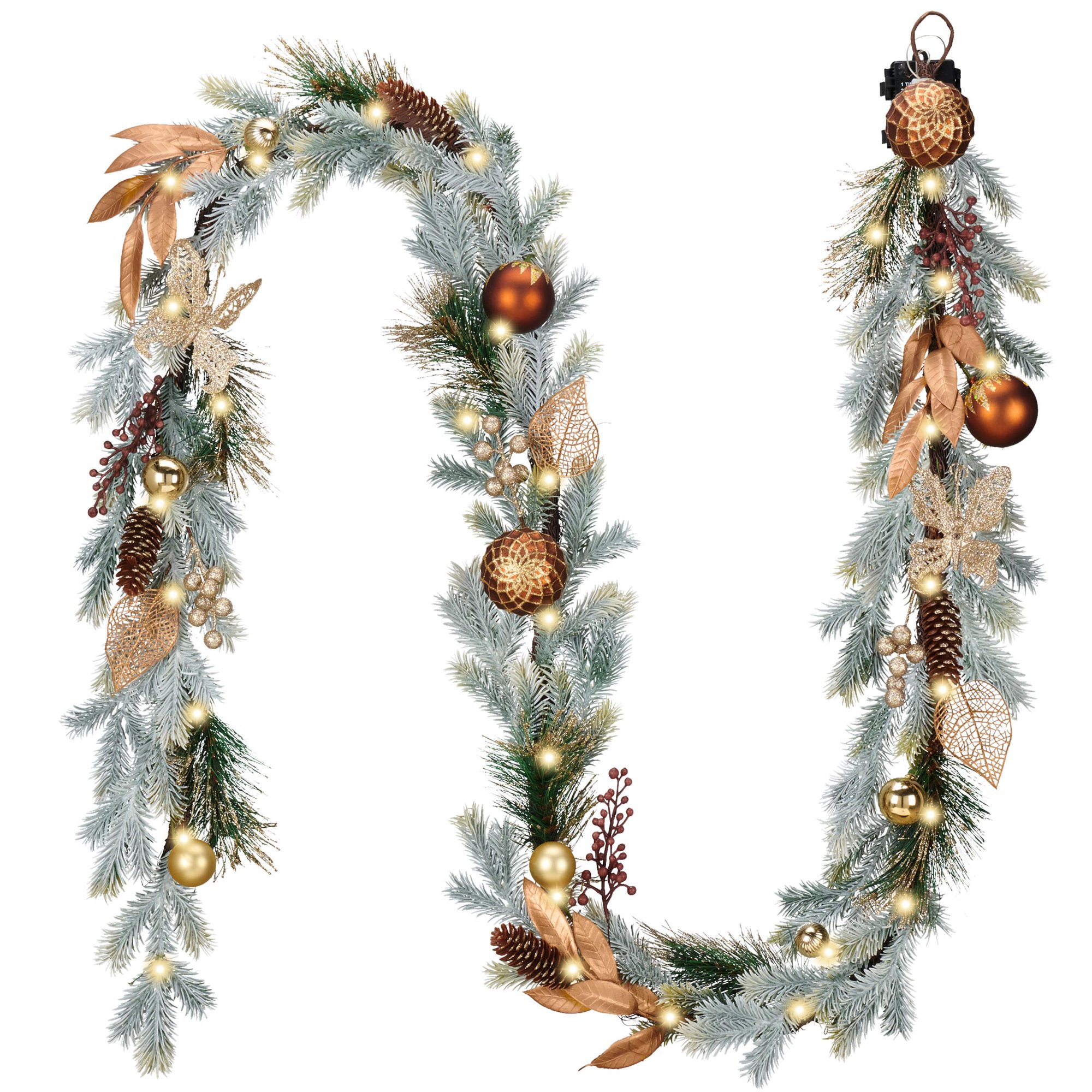 Decor By Hannah - Guirnalda Navideña De Hannah Prelit, 2,7 M, Con Adornos