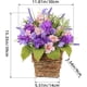 thumbnail image 5 of Cesta de flores de lavanda | Planta artificial, resistente a los rayos UV, rústica y elegante, ideal para decoración de exteriores e interiores, jardín, patio, interior y exterior., 5 of 7