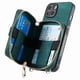 thumbnail image 5 of Funda Tipo Cartera con Correa Cruzada para iPhone 14 Protección Contra Golpes Verde, 5 of 6