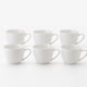 thumbnail image 1 of Set 6 Tazas Té Porcelana Blanca Hallen 260ml, 1 of 4