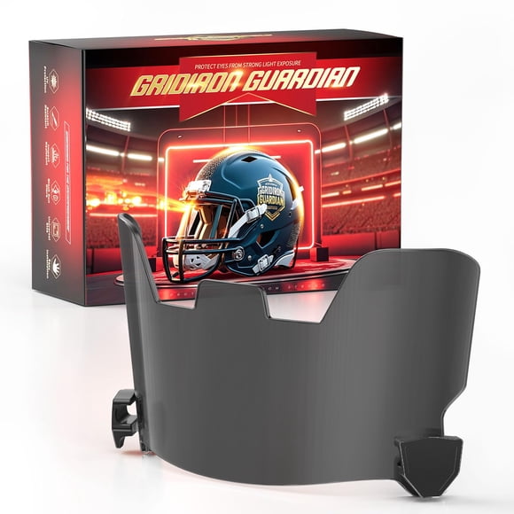Visera para casco de fútbol americano OYMLANX negra tintada con ganchos y tornillos